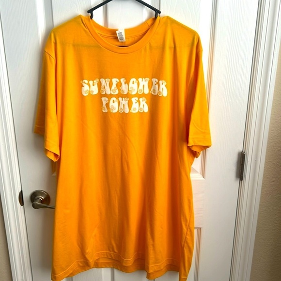 NWOT Bella‎ Canvas Sunflower Power Graphic T-Shirt Trendy Hippie Tee 2XL - Picture 1 of 5